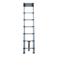 One touch system telescopic ladder with ANSI A 14.2 OSHA America national ladder standard